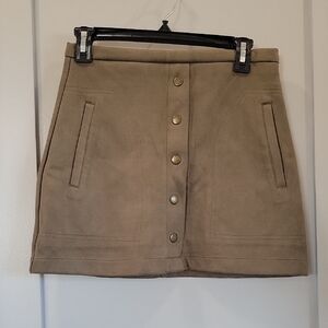 HYFVE Khaki Buttoned Mini Skirt